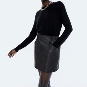Zara Faux Leather Mini Skirt